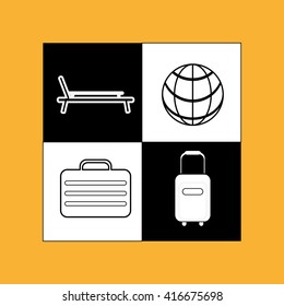 Hotel design, flat illustration
