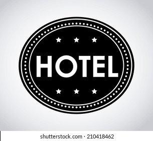hotel design over gray  background vector illustration