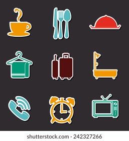 Hotel design over gray background, vector illustration