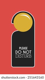 Hotel design over red background, vector illustration.