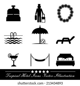 hotel design over white  background vector illustration