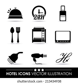 hotel design over white background vector illustration