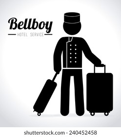 Hotel design over white background, vector illustration.