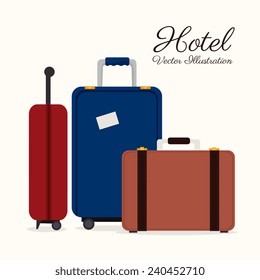 Hotel design over white background, vector illustration.