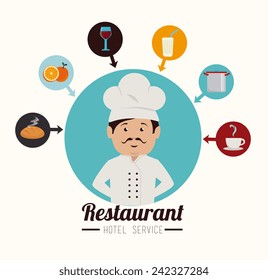 Hotel design over white background, vector illustration
