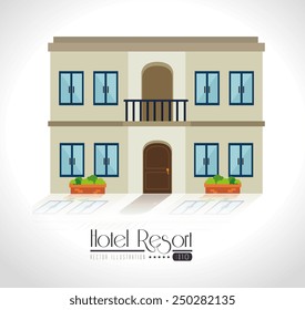 Hotel design over white background, vector illustration.