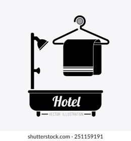 Hotel design over white background, vector illustration.