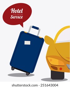Hotel design over white background, vector illustration.