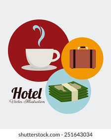 Hotel design over white background, vector illustration.