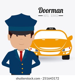 Hotel design over white background, vector illustration.