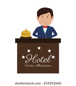 Hotel design over white background, vector illustration.