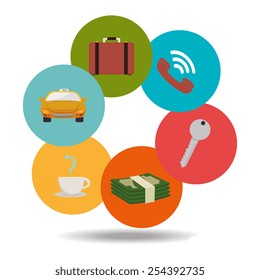 Hotel design over white background, vector illustration.