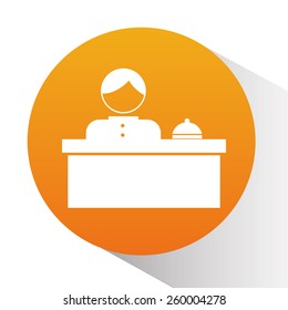 Hotel design over white background, vector illustration.