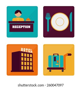 Hotel design over white background, vector illustration.