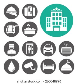 Hotel design over white background, vector illustration.