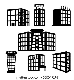Hotel design over white background, vector illustration.