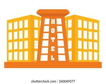 Hotel design over white background, vector illustration.