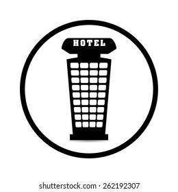 Hotel design over white background, vector illustration.