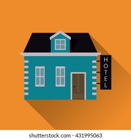 Hotel design. Service icon. Flat illustration