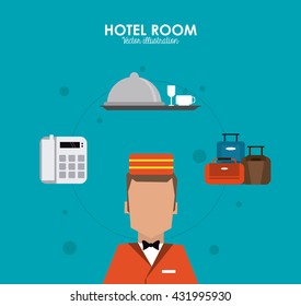 Hotel design. Service icon. Flat illustration , vector