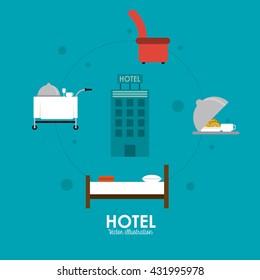 Hotel design. Service icon. Flat illustration , vector