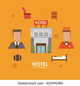 Hotel design. Service icon. Flat illustration , vector