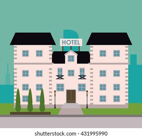 Hotel design. Service icon. Flat illustration , vector