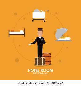 Hotel design. Service icon. Flat illustration , vector