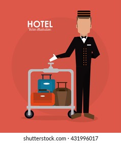 Hotel design. Service icon. Flat illustration , vector