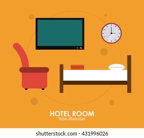 Hotel design. Service icon. Flat illustration , vector