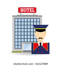 Hotel design. service icon. travel concept