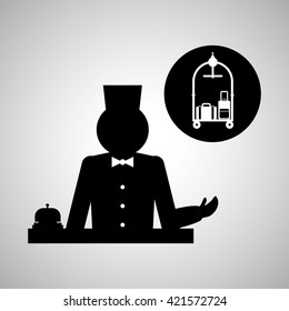 Hotel design. travel icon. Isolated and flat illustration