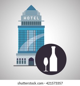Hotel design. travel icon. Isolated and flat illustration