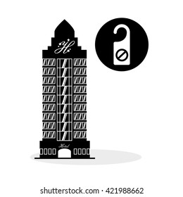 Hotel design. travel icon. Isolated and flat illustration