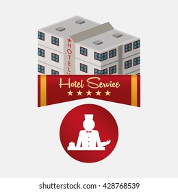 Hotel design. travel icon. Isolated and flat illustration