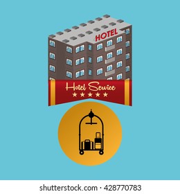 Hotel design. travel icon. Isolated and flat illustration