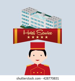 Hotel design. travel icon. Isolated and flat illustration
