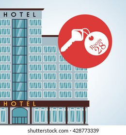 Hotel design. travel icon. Isolated and flat illustration