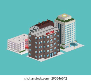 Hotel digital design, vector illustration eps 10.