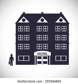 Hotel digital design, vector illustration eps 10.
