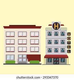 Hotel digital design, vector illustration eps 10.