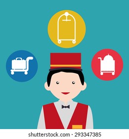 Hotel digital design, vector illustration eps 10.