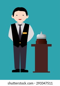 Hotel digital design, vector illustration eps 10.