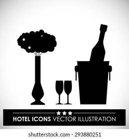 Hotel digital design, vector illustration eps 10.