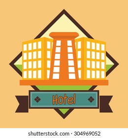 Hotel digital design, vector illustration 10 eps graphic
