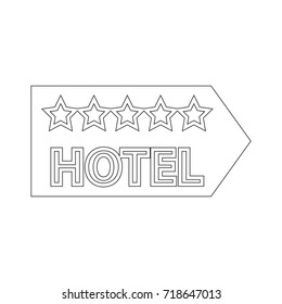 hotel direction sign icon