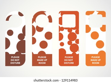 hotel do not disturb door hanger with special dotted design