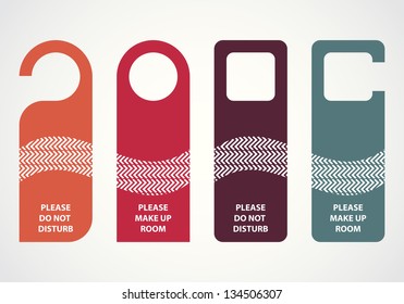 hotel do not disturb door hanger with hipster design