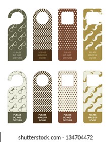 hotel do not disturb door hanger with hipster design