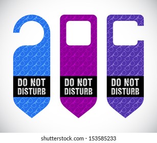hotel do not disturb door hanger with hipster design
